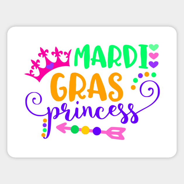 Fun Mardi Gras Princess Sticker by CoastalDesignStudios